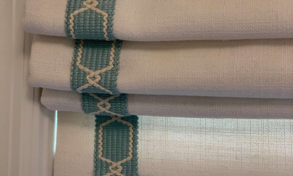 Mitred Detail on Roman Shade
