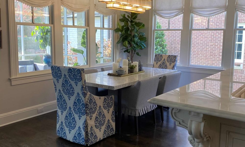 Relaxed Roman Shades and Slipcovers